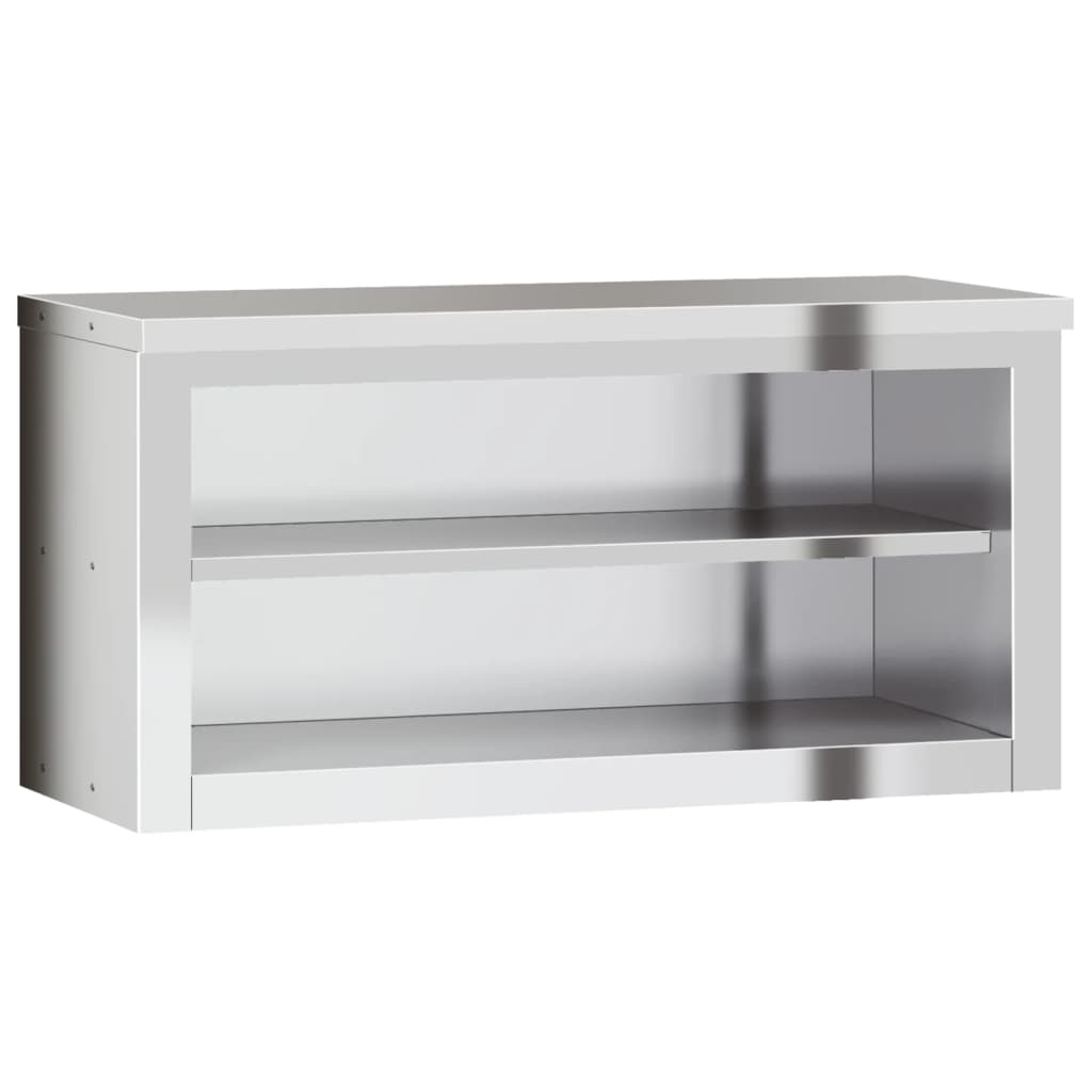 Wall Mounted Kitchen Cabinet with Shelf Stainless Steel