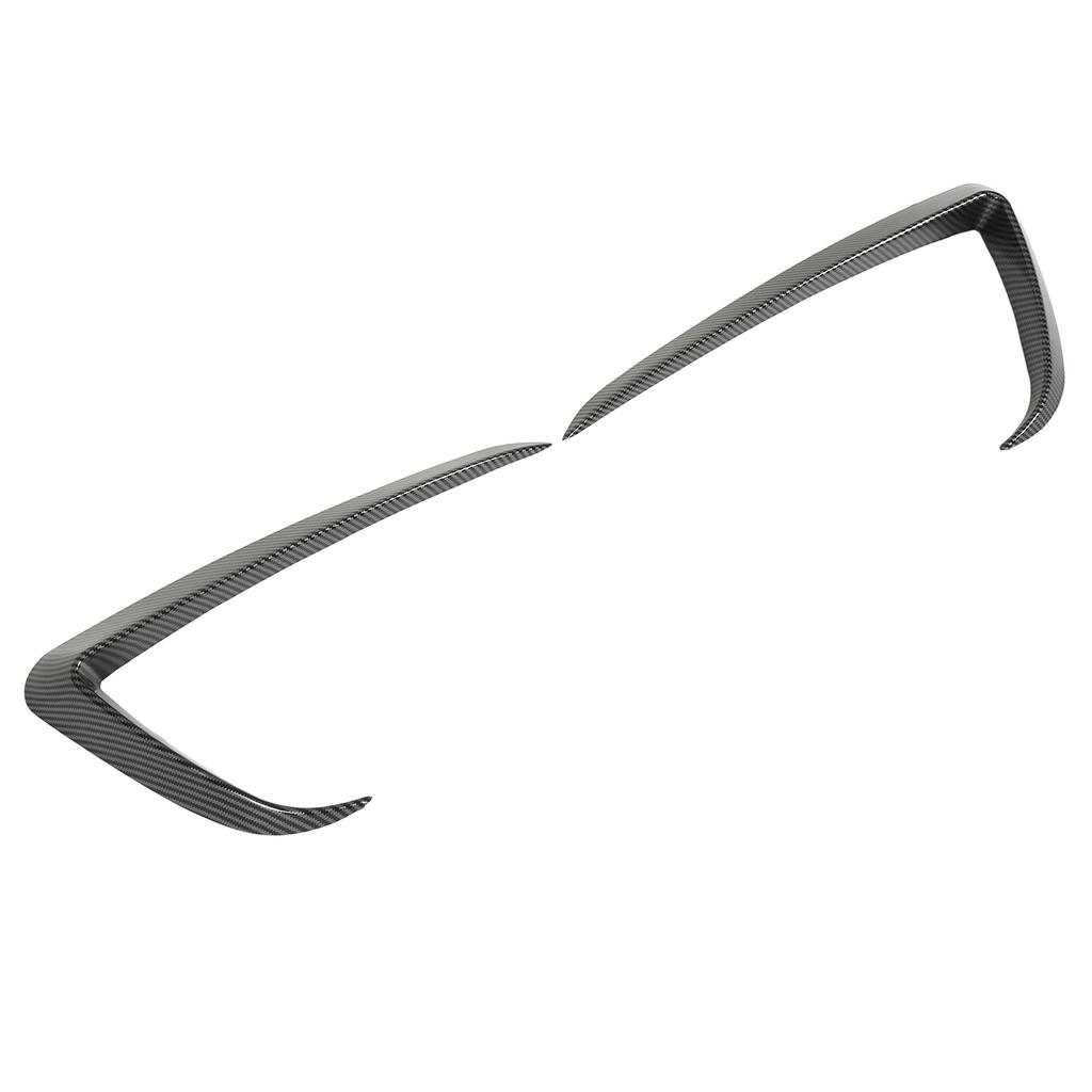 2PCs Front Bumper Wind Knife Front Bumper Blade Trim Replacement for Tesla Model Y 2020‑2022 Carbon Fiber Style