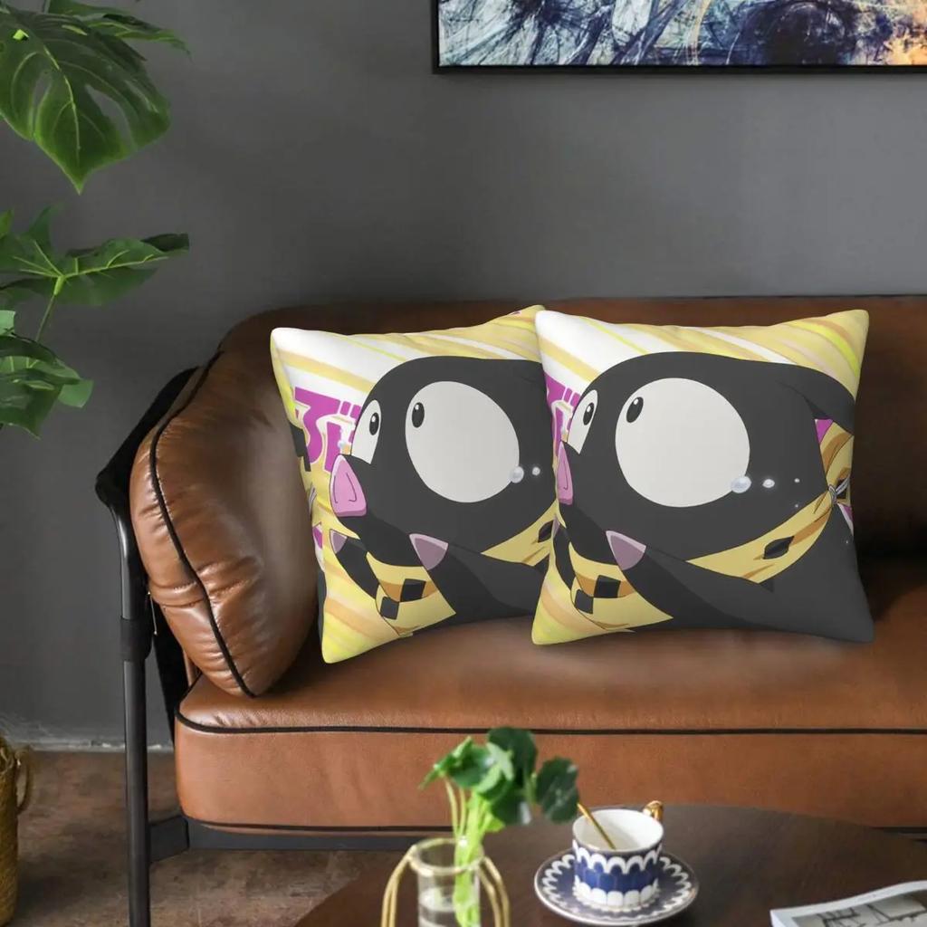P-Chan Ryoga Lost Pig Ranma 1/2 Adventure Comedy 2 Pcs Square Pillowcase Pillow Cover Cushion Throw Pillow For Home Bedroom