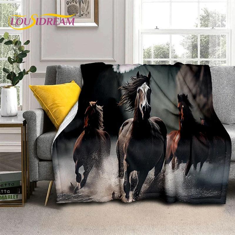 Одеяло Horse Pentium Gallant Steed 3D Animal, мягкое одеяло для дома, спальни, кровати, дивана, пикника, путешествия, офиса, чехол, подарок для ребенка
