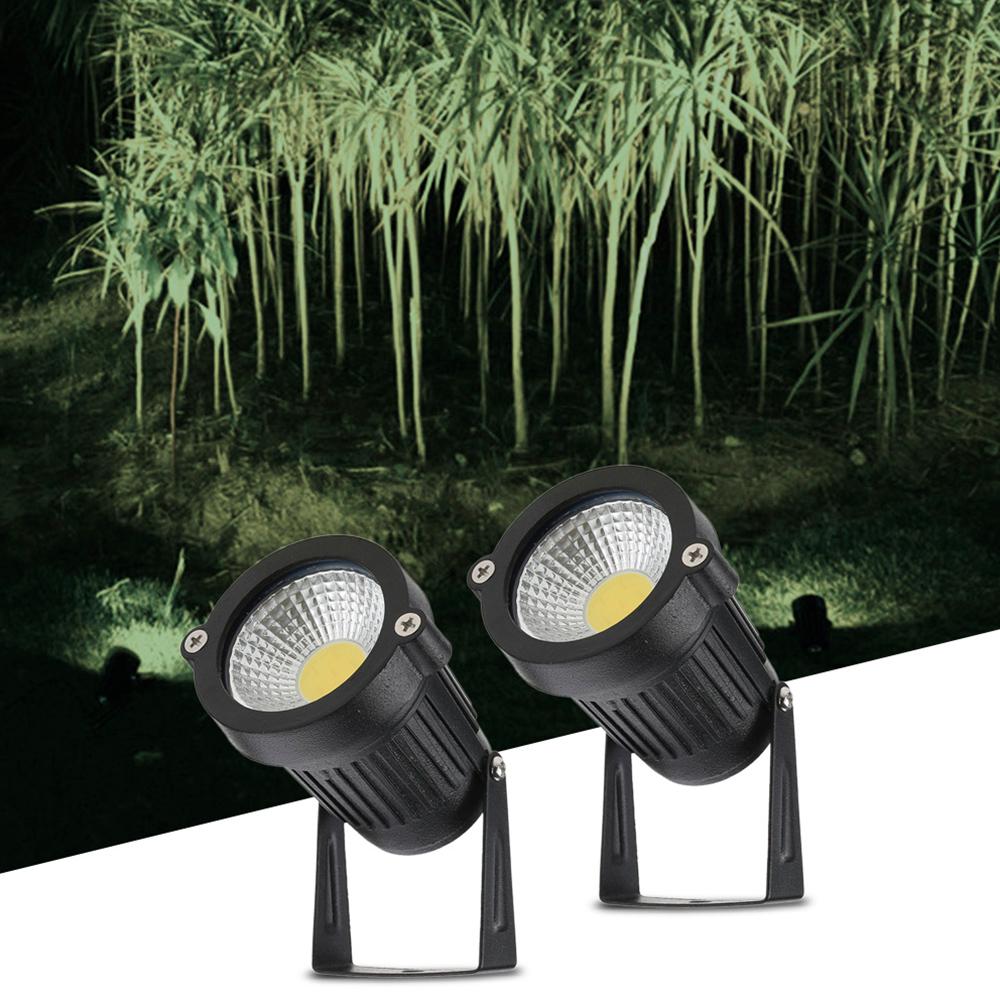 7W COB LED Lawn Lamp with Base DC12V Outdoor Landscape Light Spot Light IP65 Water Resistance for Garden Patio Yard Courtyard Path Warm White