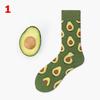 Unisex Fashion High Hosiery Socks Women Men Fruit Sock Avocado Hamburger Cherry Art Cotton Socks