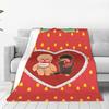M-Monchhichis Flannel Blanket Autumn meme Soft Warm Throw Blanket for Child Living Room Comfortable Bedspread Sofa Bed Cover