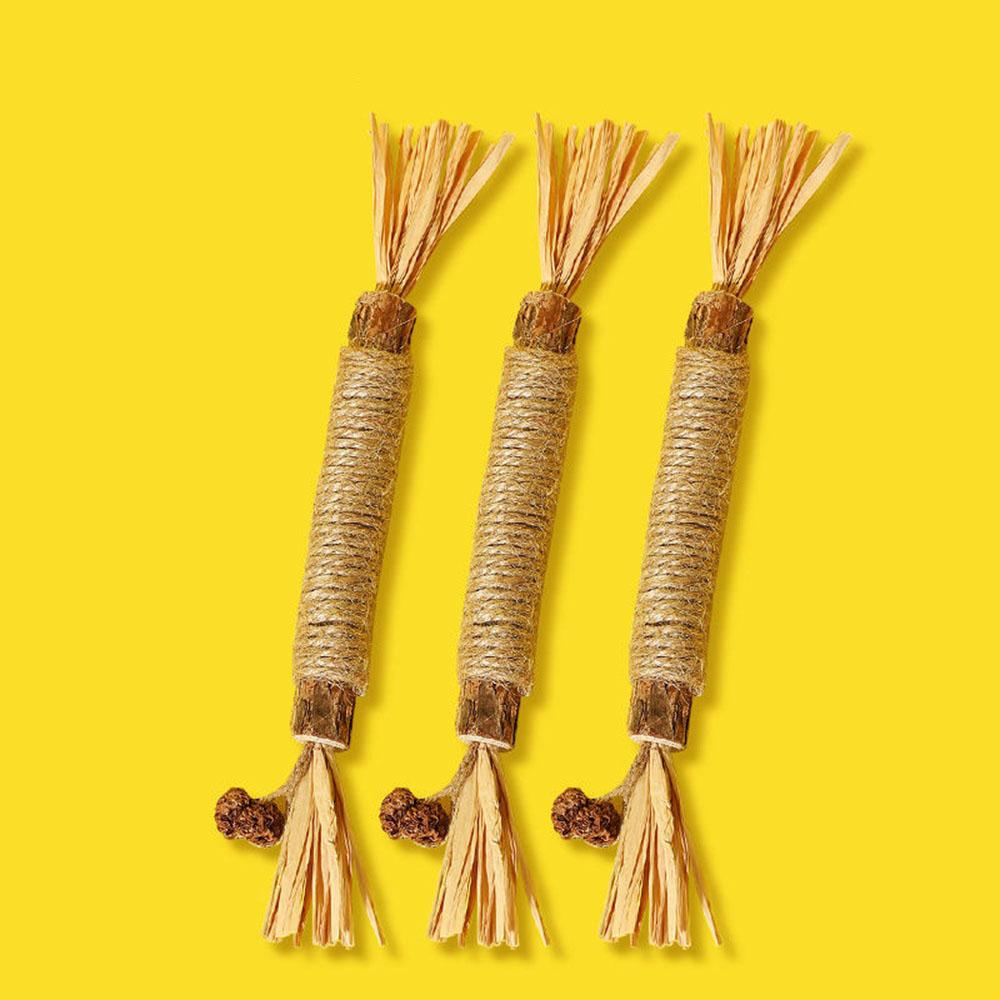 Игрушка-дразнилка для котенка из пеньковой веревки, прочная - Устойчивый к укусам инструмент для стачивания зубов для удовольствия от жевания котенка