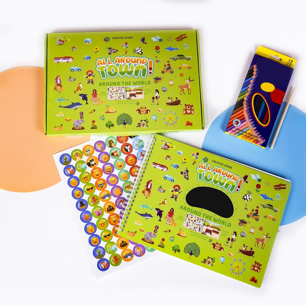 Animals Sticker Book Activity Montessori Sticker Activity Book for Toddler Airplane Travel Essentials