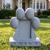 Pet Tombstone Imitation Stone with Paw Print Photo Frame Weather-Resistant Resin Memorial Sandblasted for Dogs And Cats Engraved Base Custom