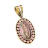 Подарочный двухцветный кулон из стерлингового серебра 925 пробы с натуральным медовым родохрозитом 1,50 дюйма l2L93