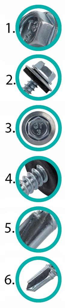 Self-drilling screws GT3 Z14 4.8x19mm Galvanized