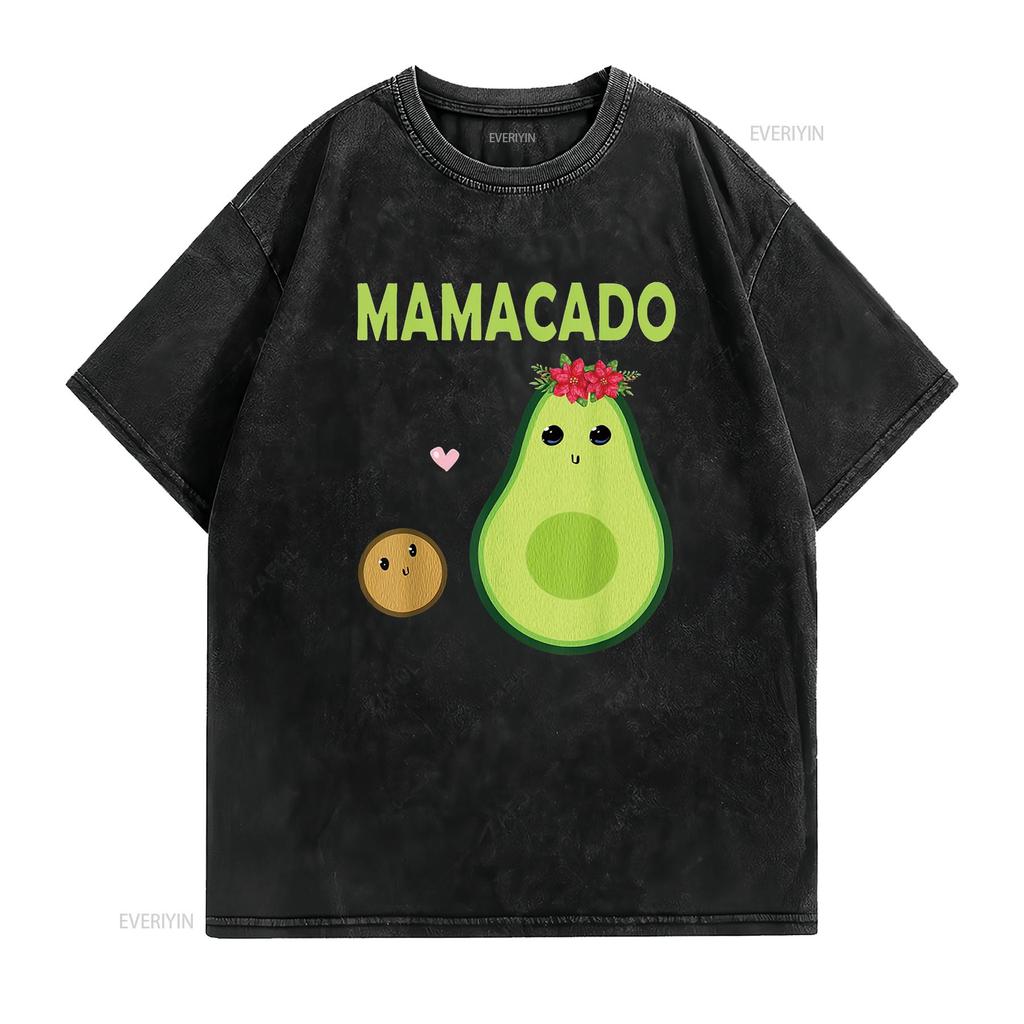 Женская Футболка Mamacado Милый Авокадо Мама Кавайи Беременная Мама Малыш Женская винтажная Стиранная Мягкая с принтом Стильная Унисекс Удобная