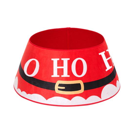 Ошейник для рождественской елки Санта-Клаус Гном Пояс с принтом Застежка Лента Праздничное украшение для дома Рождественская елка Кольцо Базовая крышка Праздничные принадлежности