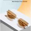 New Metal Half Cat Eye Sunglasses Women Decorative Eyewear Holiday Outdoor Trendy Fashionable Sun Glasses Uv400