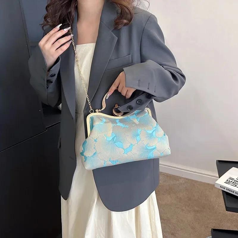 Роскошный клатч с цветочным принтом для вечеринок для женщин, зеленые сумки, женские сумки через плечо, блестящие сумки-мессенджеры для ужина, дизайнер