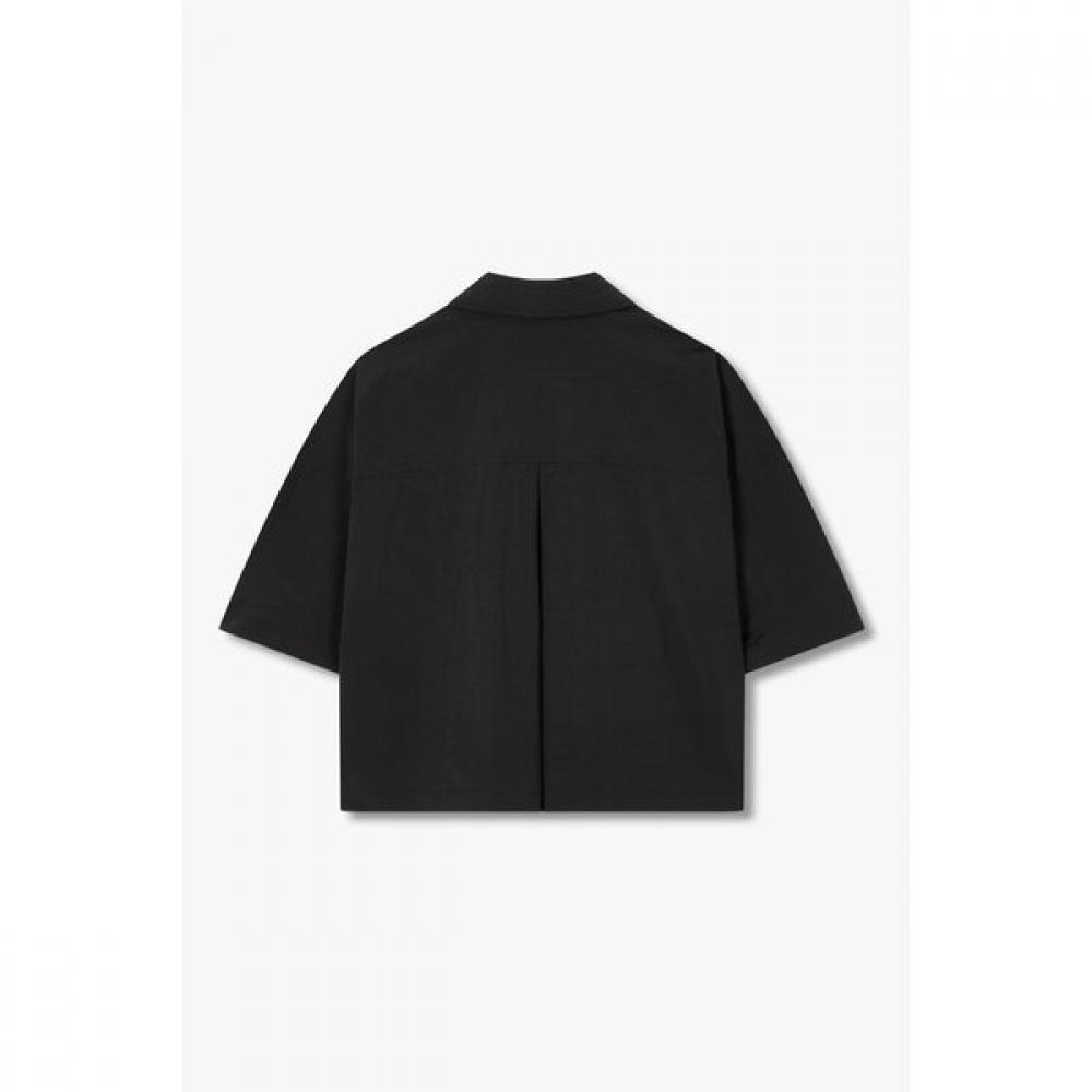 Studio Tomboy Back Pleat Short Sleeve Shirt  9175221989ar 