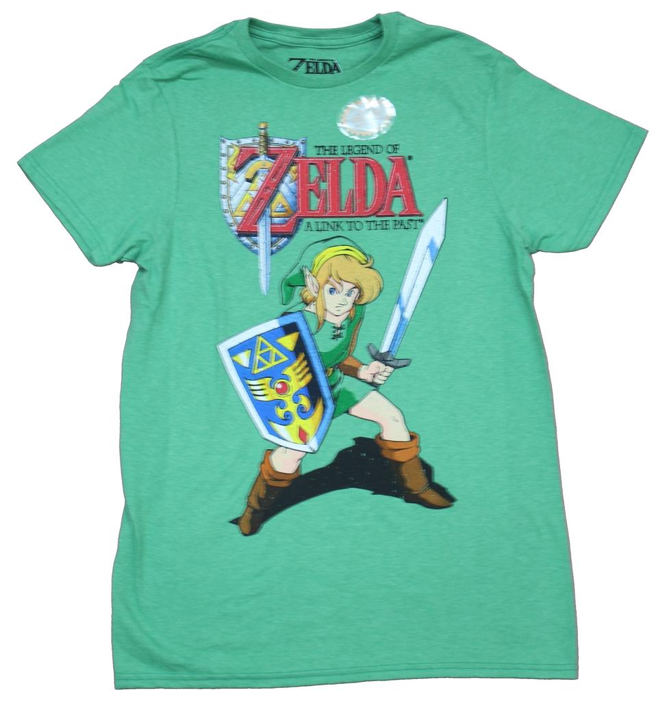 Legend of Zelda Adult New T-Shirt - Toon Style Link to The Past Logo