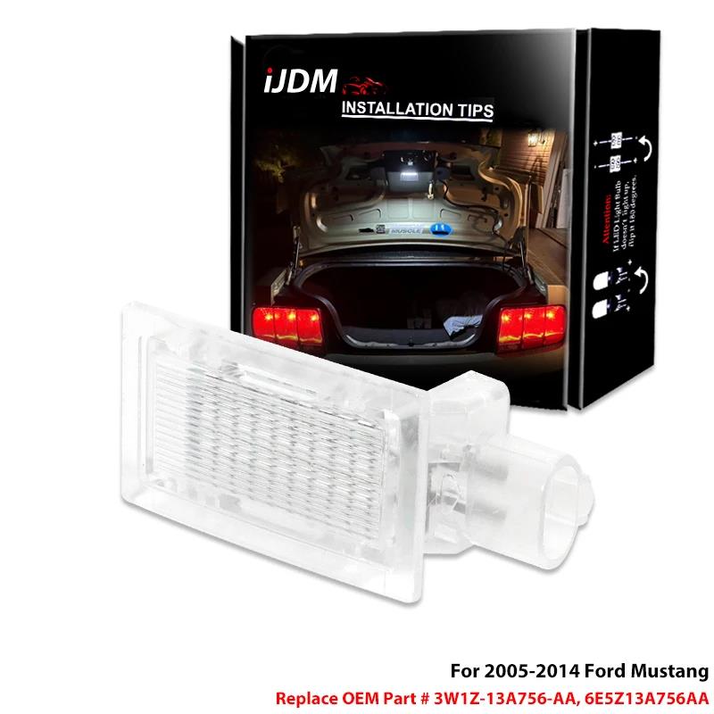 iJDM White Full LED Trunk Cargo Area Light Assembly For Ford Mustang Edge Explorer Fusion Lincoln MKX MKZ ar LED Luggage Lights License Plate Lights
