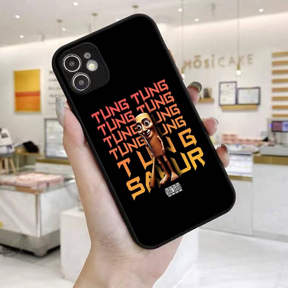 Чехол для телефона Tung Tung Tung Sahur для iPhone 14 X XR XS 7 8 Plus 11 12 13 Pro MAX 13mini Матовый ударопрочный чехол