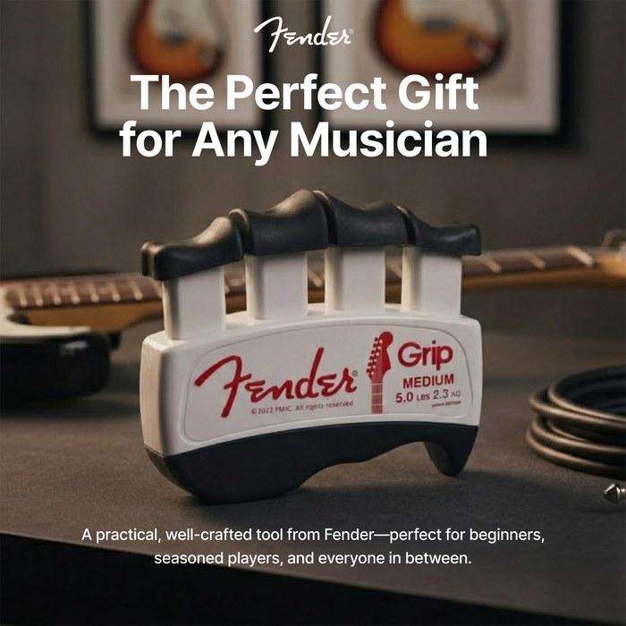 FENDER Grip Hand & Finger Exerciser. White Medium 5-Lb / 2.3-kg.