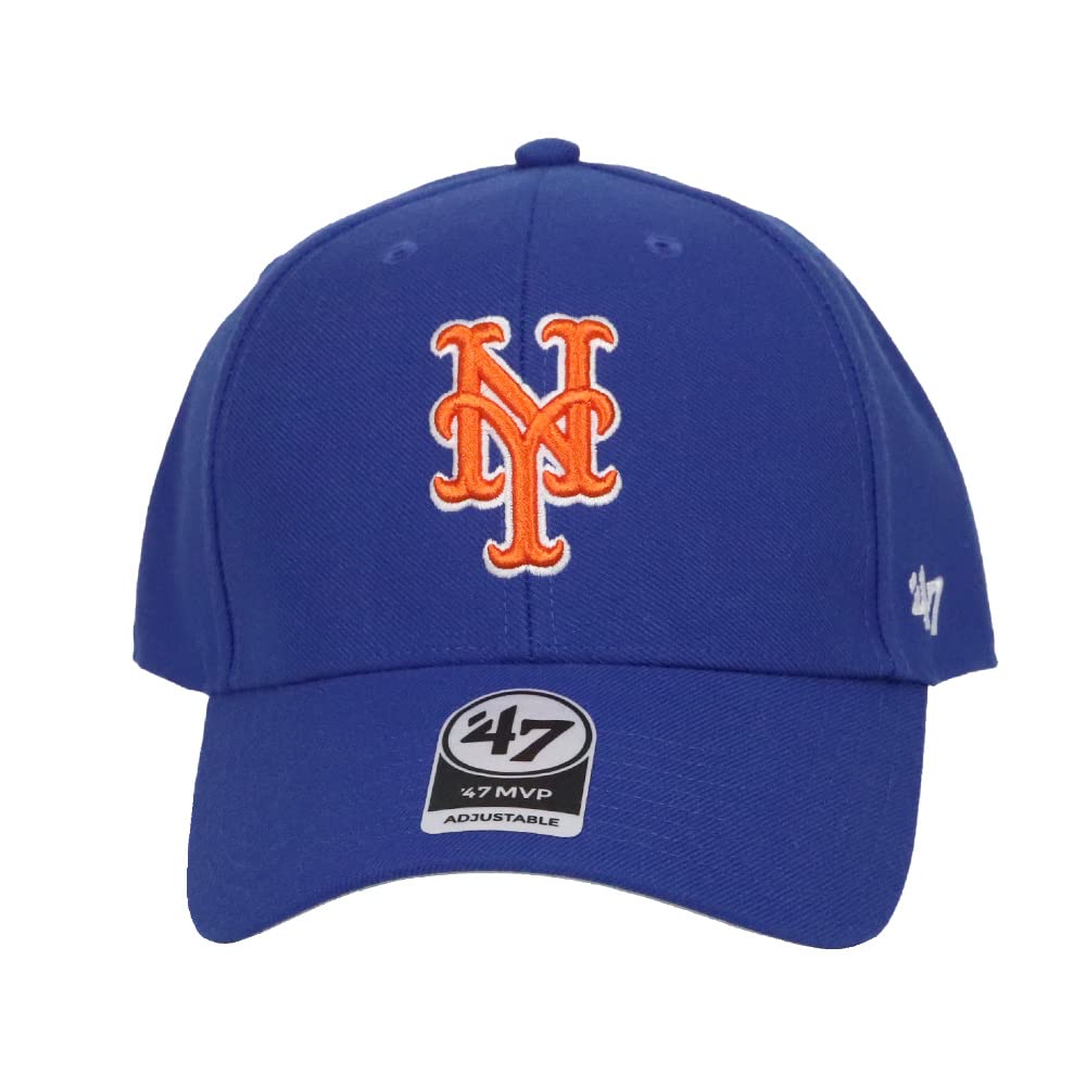 MVP New York Mets Royal Blue Size MLB Street Free Cap, 47, Men's/Women's, Logo, Style, Unisex, Size, B-MVP16WBV-RYC