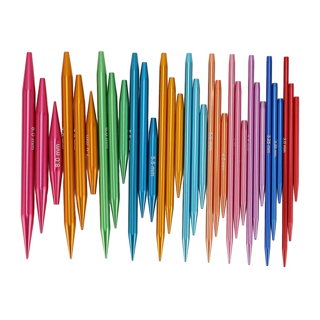 Набор спиц для кругового вязания, съемный, 33 шт., набор спиц для круглого вязания, сменные, круглые