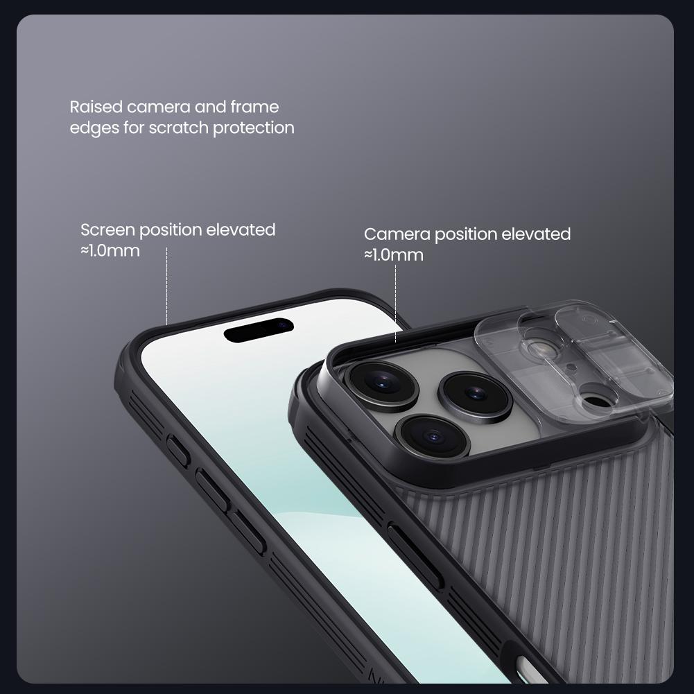 Для iPhone 17 Pro Max / 17 Air Чехол Nillkin Мягкие края Camshiled Pro Защитная шторка для камеры Задняя крышка для iPhone 17