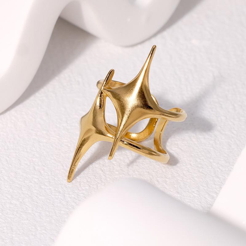 Cute Y2k Star Open Ring for Women Creative Vintage Silver Adjustable Rings Couple jewelry gift