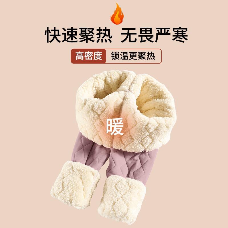 Leggings Fleece Outer Wear Thickened Cashmere Thermal Pants Clothing Women's Winter Clothing Super Thick Women's High-waisted Cotton Pants