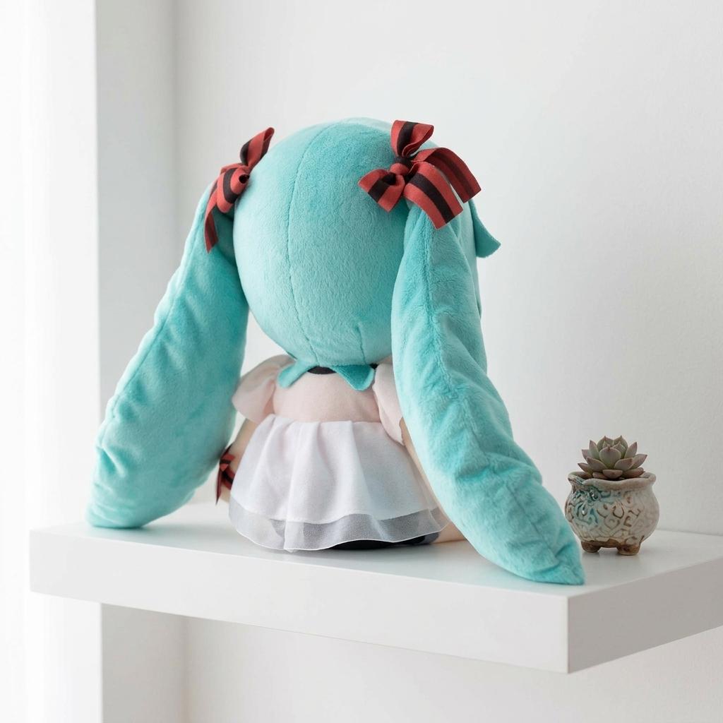 Miku Fuwa Petit Project DIVA MEGA39s Shiny Ver Authentic Genuine Original 30cm Sitting Plush Doll PP Cotton Toy