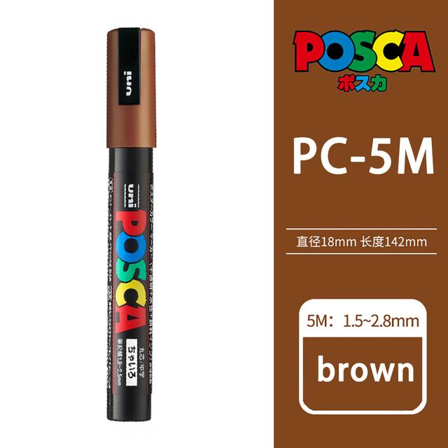 Маркер-краска Uni POSCA, 39 цветов PC-5M/44 PC-3M/36 PC-1M, Акриловые маркеры для рисования по камню, граффити, Художественные принадлежности