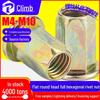 Iron Plated Zinc Hex Rivet Nut - M4/M5/M6/M8.