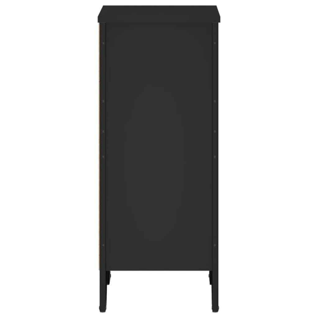 Black Bookshelf 50 x 31 x 74.5 cm Engineered Wood