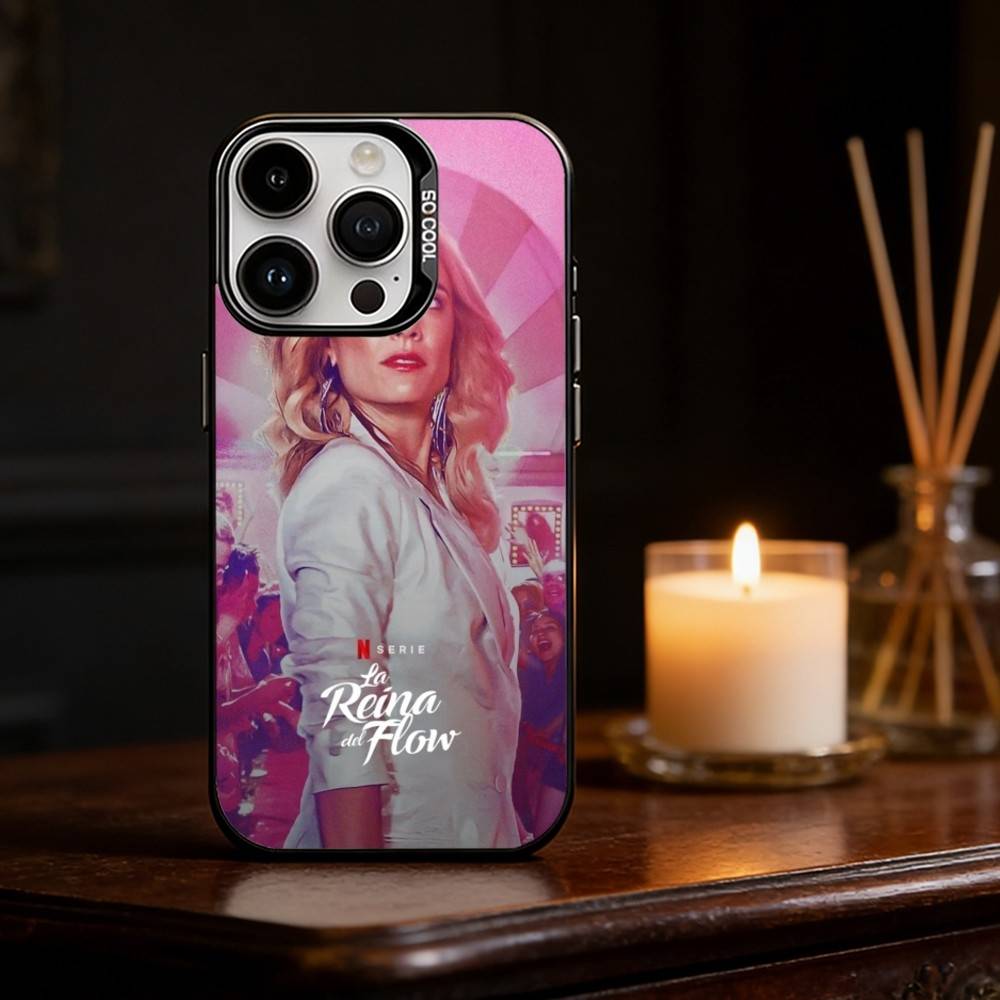 Queen of Flow La Reina Del Flow Phone Case For iPhone 17 16 15 14 13 12 11 Pro Max Plus Silver Matte Black Cover