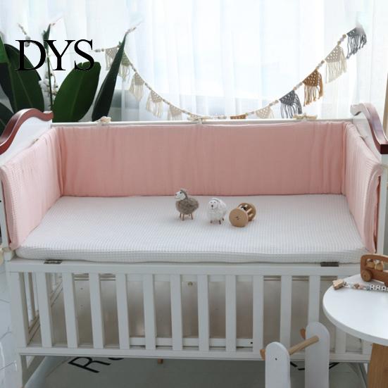 Baby Protector Infant Crib Liner Soft Texture Detachable Washable One-piece Bed Cushion Bumper for Home Pillow