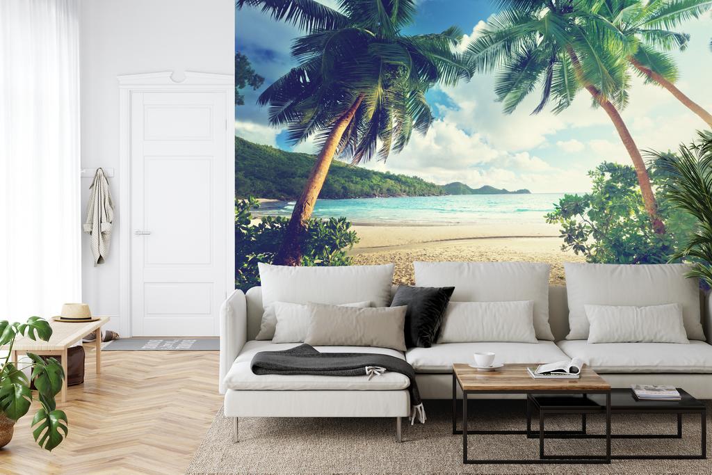 Photomural Palm Trees On The Seychelles Non-Woven 416x290