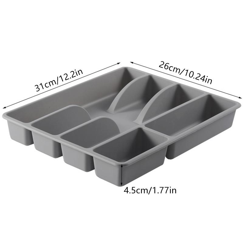 Кухонный ящик Органайзер для столовых приборов Держатель для серебра Разделитель для кухонной утвари Коробка Пластиковый лоток для хранения столовых приборов Принадлежности для дома и ресторана