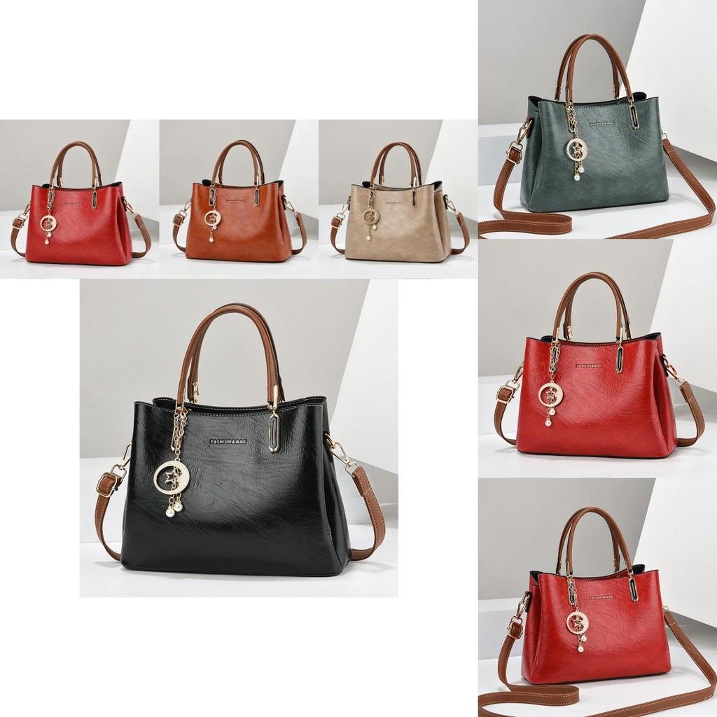 Elegant 2024 New Women's High Capacity Tote Bag Stylish Shoulder Bag For Moms In Khaki Burgundy Black Green And Mustard Yellow