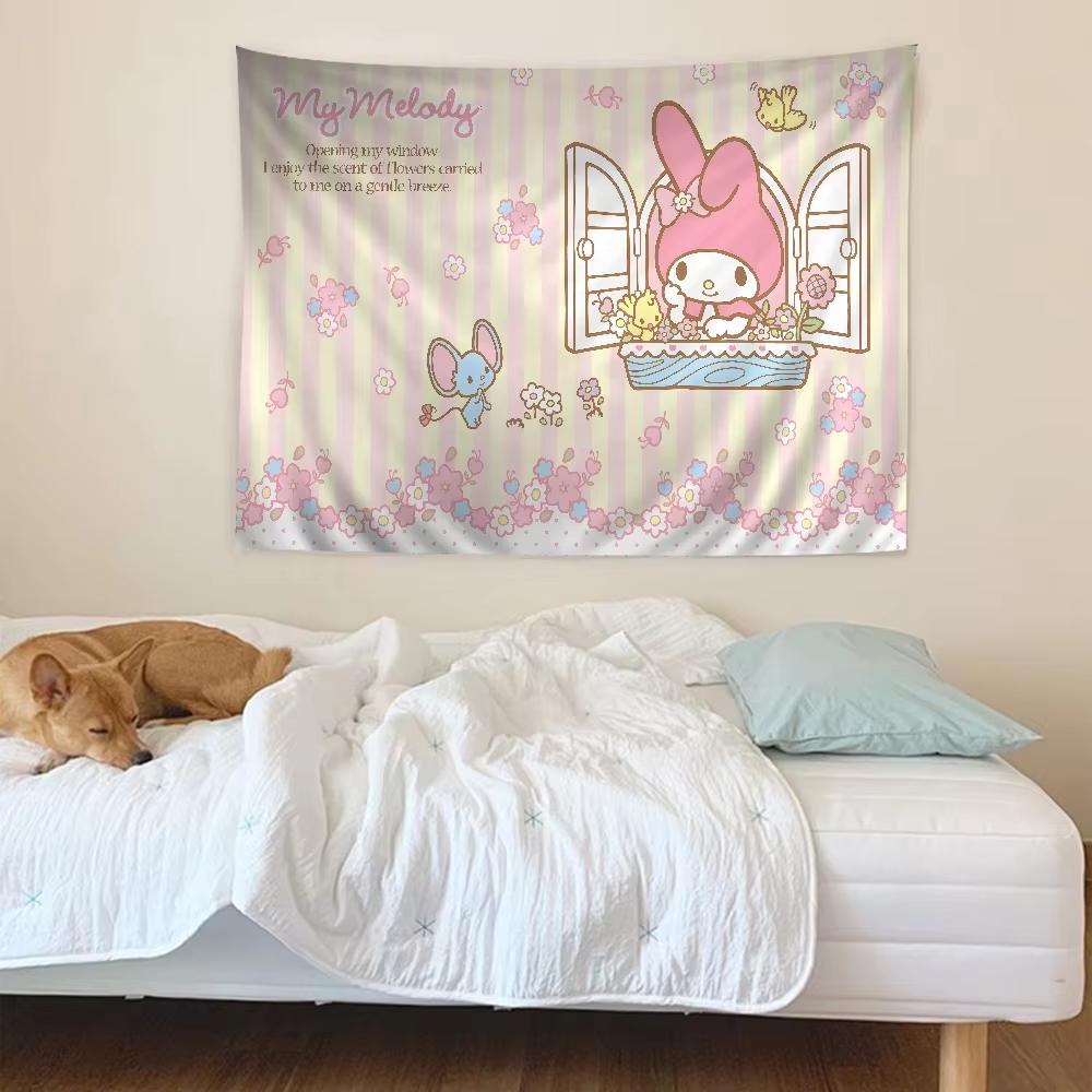 Cute My Melody Tapestry Bohemian Mandala Living Room Home Wall Decor