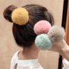 Pompom Hair Ties Hairband Plush Plush Hair Rope Ponytail Holder Pompom Rubber Band Hair Accessories