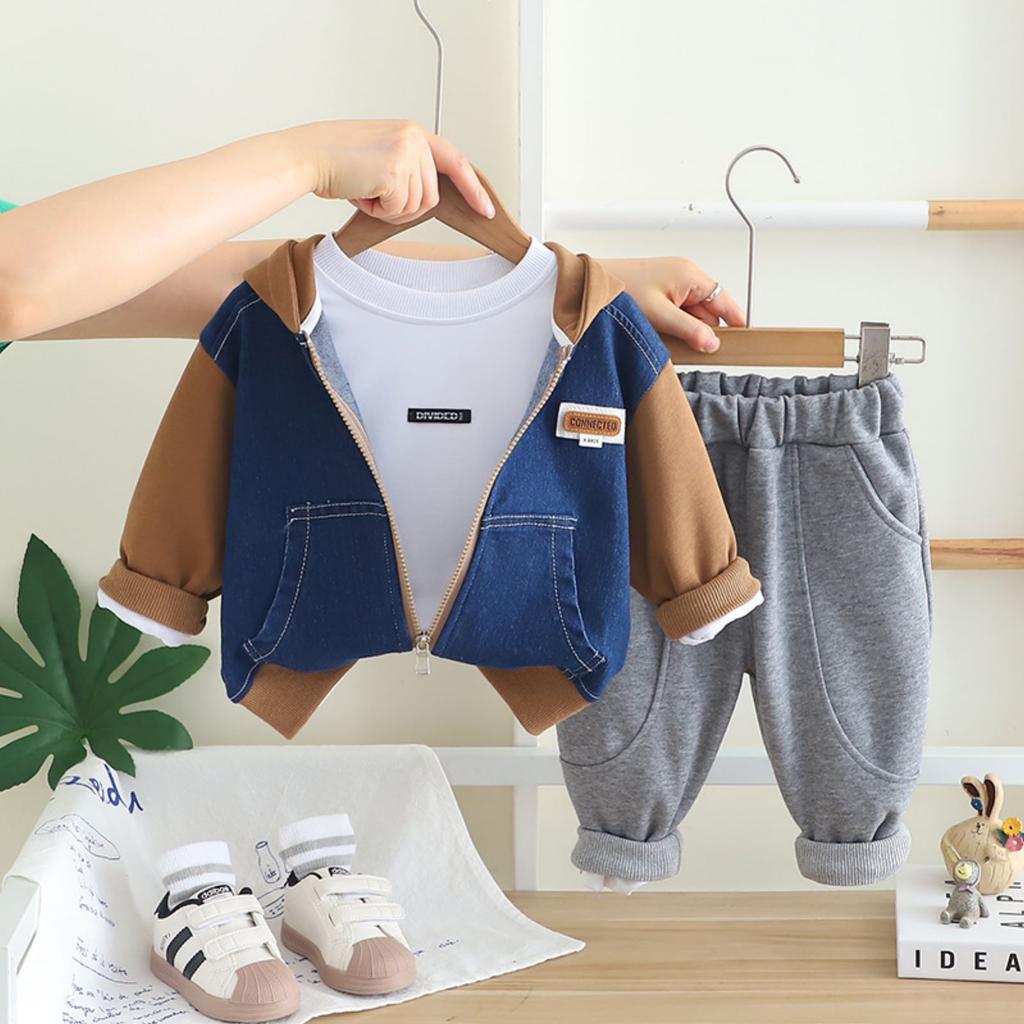 Kids Casual Long-Sleeve Set, Comfortable Daily Wear Outfits