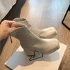 Короткие сапоги женские 2024 новые осенние французские универсальные маленькие ретро тонкие высокие каблуки тонкие сапоги Martin boots