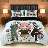 Spy Family Pattern Bedding Quilt Set Quilt Cover Pillowcase Home Birthday Gift(1 * duvet cover + 2 * pillowcase, without core)