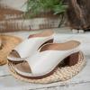 Женские босоножки на высоком каблуке 2025 Лето Новые сандалии Женская мягкая платформа Туфли Женские массивные каблуки Пряжка Дизайнерские шлепанцы