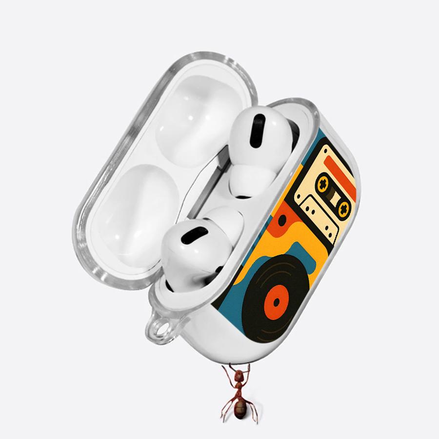 Модный ретро-чехол с музыкальным принтом для Airpods Pro Pro3 4 2 3 Pro2 1 Прозрачная крышка-чехол для наушников