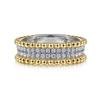 Huitan New Trendy Two-tone Women’s Rings Chic Bright Cubic Zirconia Finger Accessories Simple Stylish Engagement Party Jewelry