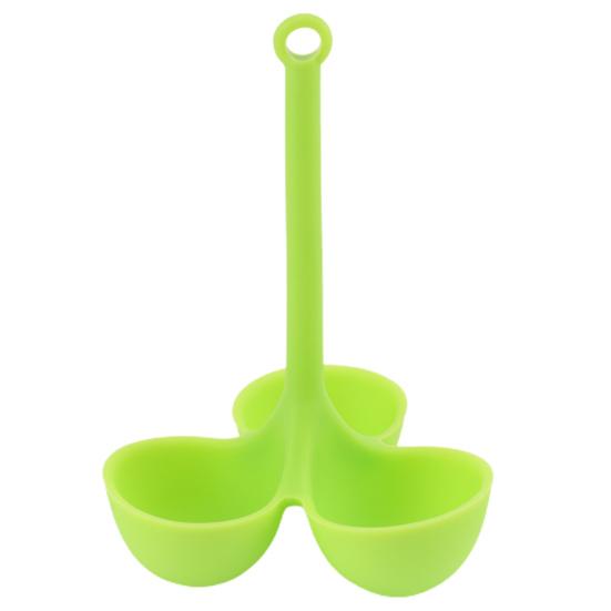 Egg Poacher Food-Grade 3 Holes Temperature Resistance Silicone Egg Cooker Egg Holder Cup Cooking Accessories
