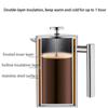 800ml French Press Coffee Maker Stainless Steel Double Walled Insulated Coffee Pot (BPA Free,No FDA)
