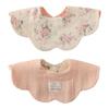 Pure Cotton Gauze Baby Feeding Bib Breathable Petal Bib Cute Drool Bib  For Kids