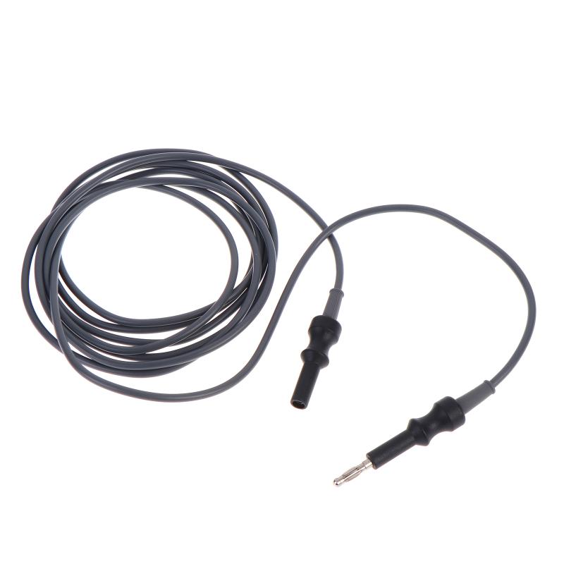 Reusable Monopolar Connecting Cable 4mm Banana To 4mm Banana Socket Silicone Cable Nylon Fiber Connector