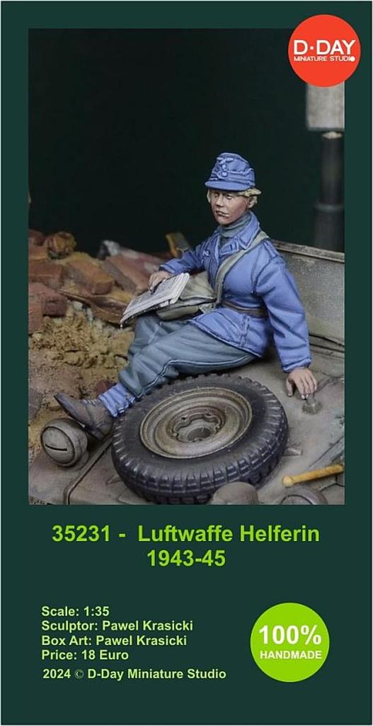 D-Day Miniatures 1/35 Немецкая вспомогательная женская авиация 1943-1945 Смоляной набор DD35231
