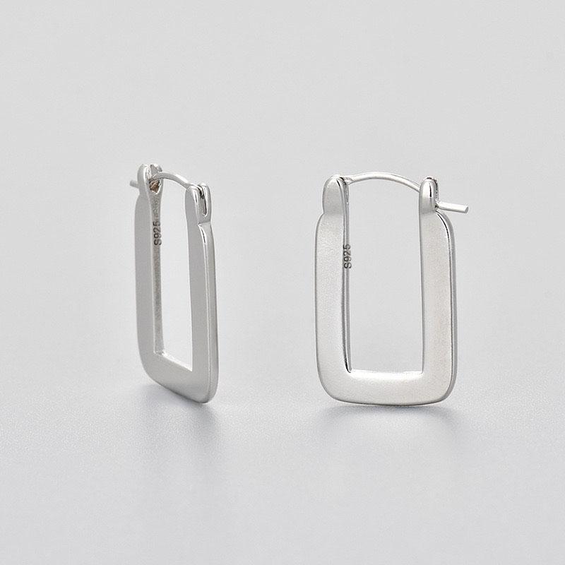 925 Sterling Silver Earrings For Women Trendy Gold Color Geometric Earring Jewelry Prevent Allergy Party Accessories Gift