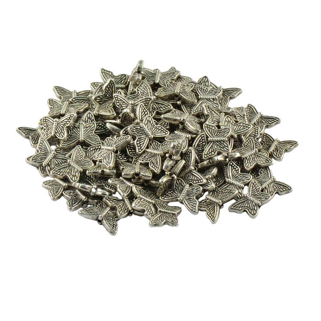 50 Pieces Butterfly Design Pendant Making Findings for Necklace Bracelet Dangle Earrings